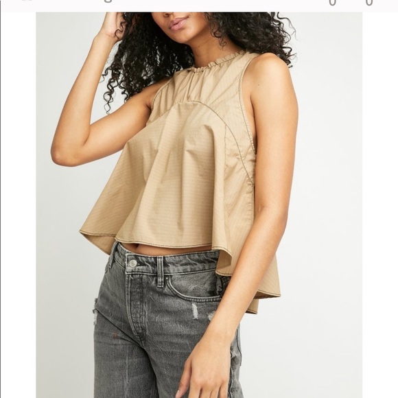 NWT Free People Carla Stripe Tank / Sage - Picture 2 of 4